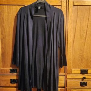 Alfani Elegant Black Draped Cardigan with Back Tie Women's size XL EUC